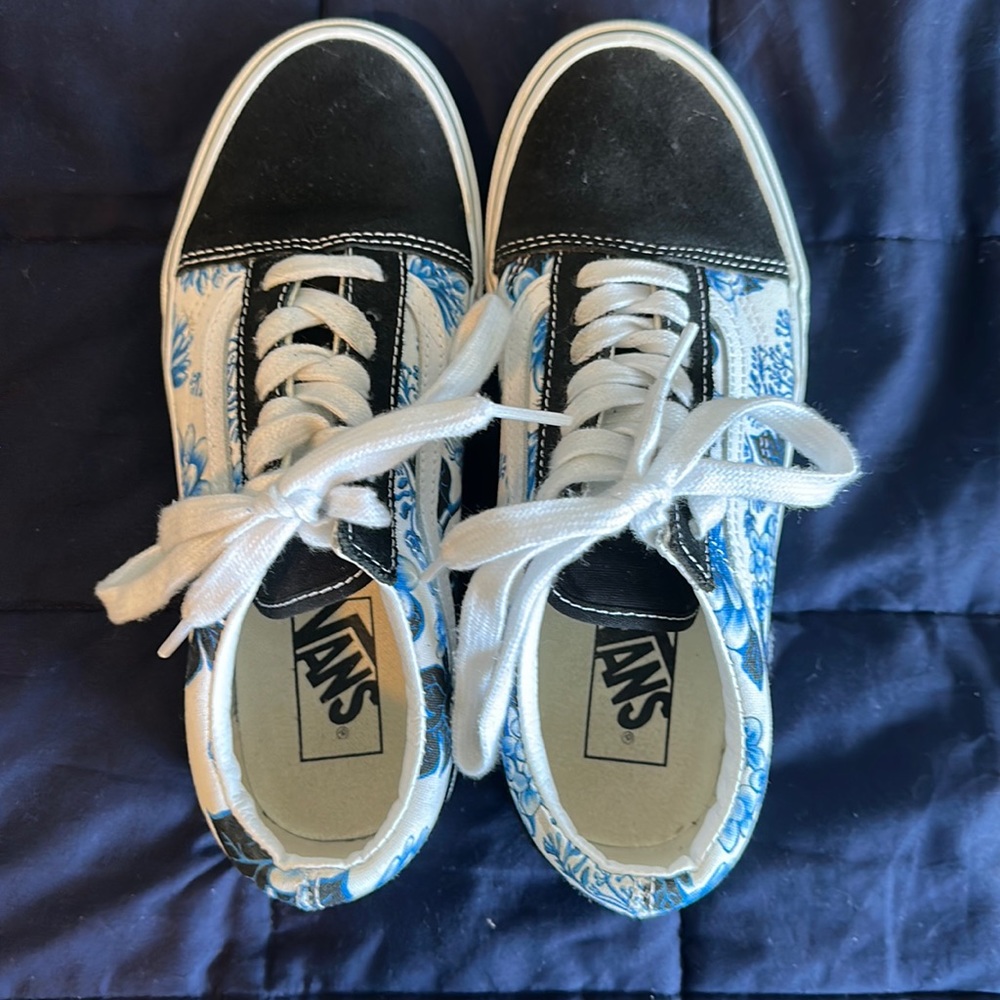 Floral print old school vans